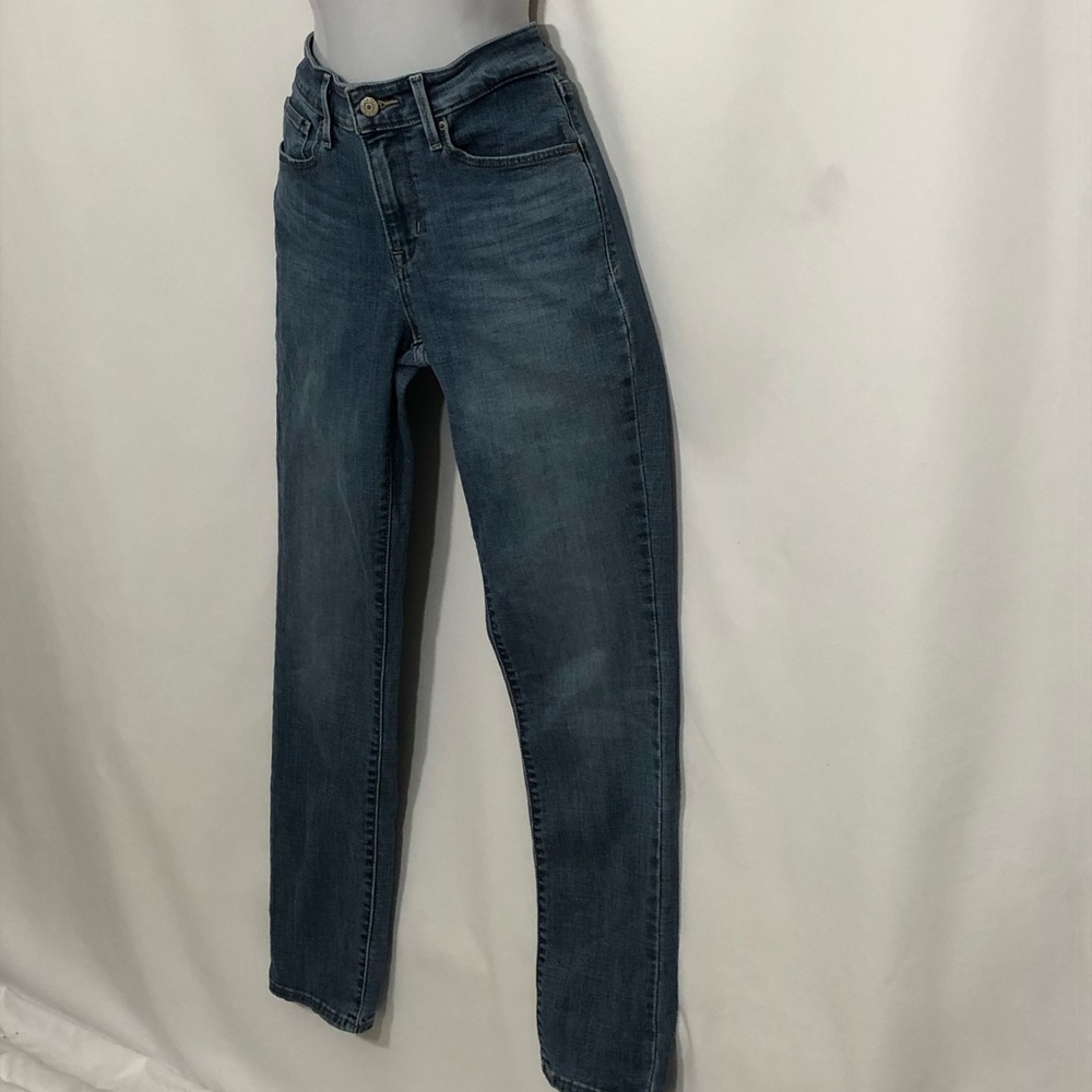 LEVI’S mid rise skinny 5 pocket style blue jeans - Picture 3 of 11